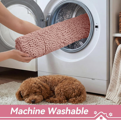 Bcoimo Super Absorbent Dog Door Mat, 30"*20" Anti Slip Mat for Muddy Paws, Pet Rugs for Dirty Paws Washable that Absorbs Moisture and Dirt, for Dog Cage and Pet Resting Carpet