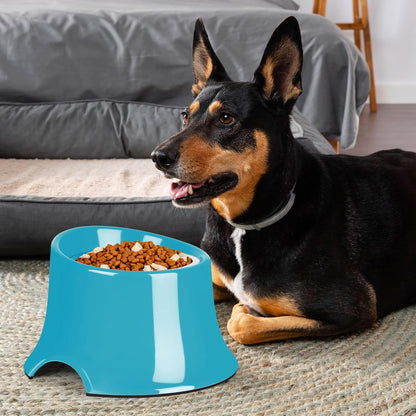 Tilted Elevated Dog Bowls Non-Slip & Non-Spill Pet Feeder with Elevated Detachable Melamine Stand, High Capacity Tilted Dog Bowl for Medium Small Size Dogs M/2 Cup Black