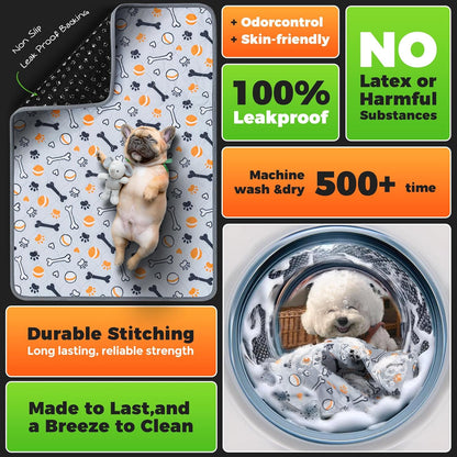 Hompet Dog Grass Pad with Tray Large, 35"x22.5", 2 Reusable Artificial Turf for Dogs Potty, Waterproof Non-Slip Washable Pee Pads, Quickly Absorbency Portable Dog Litter Box for Indoor/Outdoor Use