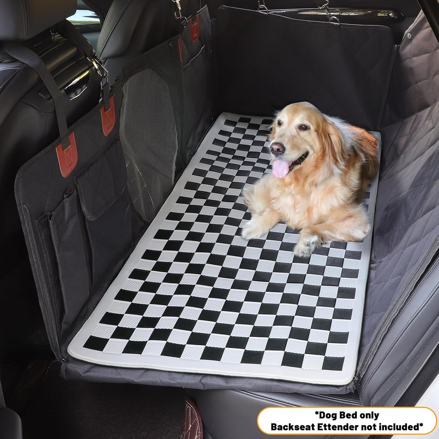 Manificent Non-Slip Pet Bed Mat for Back Seat Extender, Hair Resistant Dog Blanket for Hard Bottom Dog Car Seat Cover, Anti Slip Pet Linner Backseat Cover Deep Gray