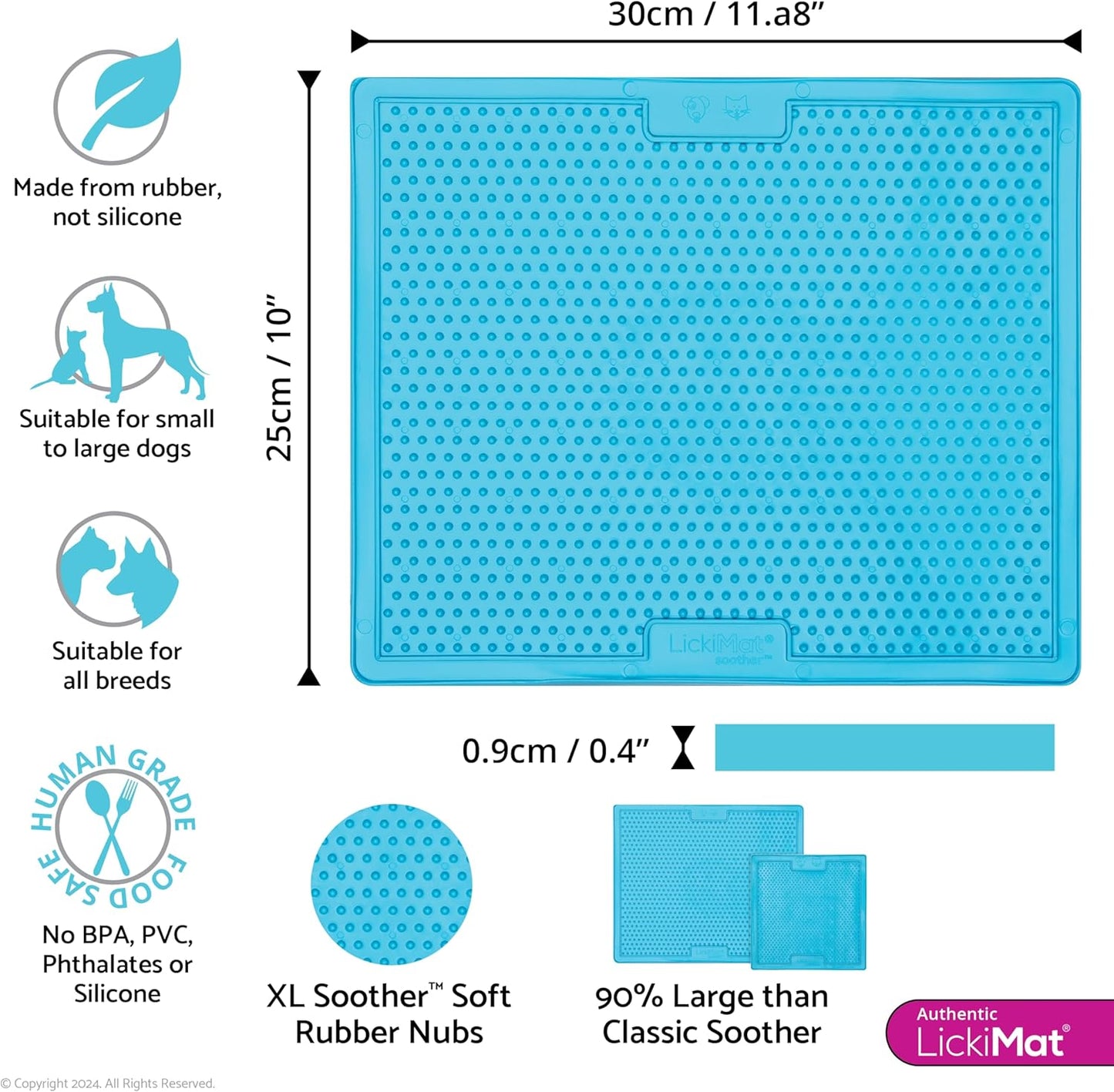 LickiMat X Large Breed Buddy Dog Lick Mat, Dog Calmer, Slow Feeder, Anxiety Reliever Alternative to Puzzle Toys, Slow Feeding Bowls. Use Peanut Butter, Wet, Raw, Mixed Food, Healthy Treats - Orange