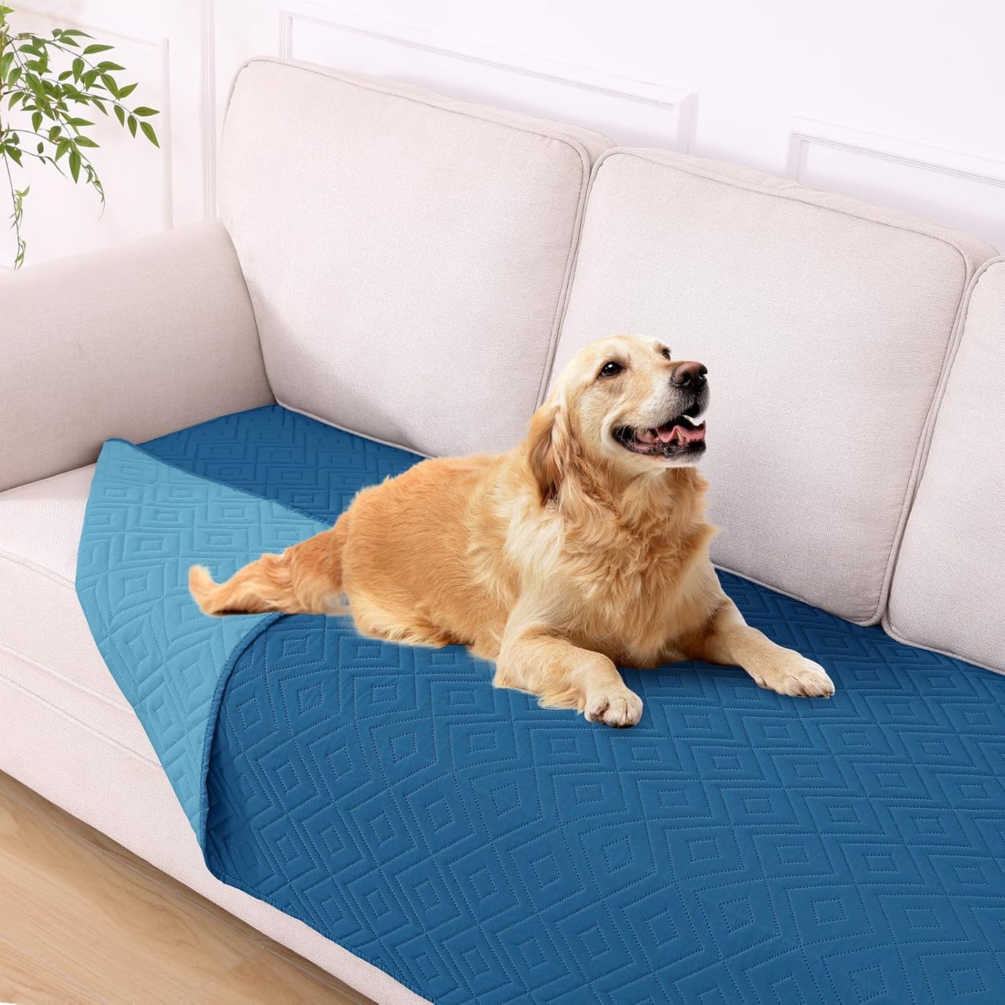 hyha Waterproof Dog Blanket, Soft Pet Bed Blankets, Waterproof Sofa Couch Cover for Dogs Washable, Reversible Pet Couch Covers for Sofa Furniture (30x70 Inch, Grey/Dark Grey)