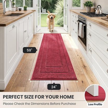 PURRUGS Dirt Trapping Door Mat 32" x 47", Non-Slip/Skid Machine Washable Entryway Rug, Dog Doormat, Super Absorbent Welcome Mat for Muddy Wet Shoes and Paws, Grayish Brown