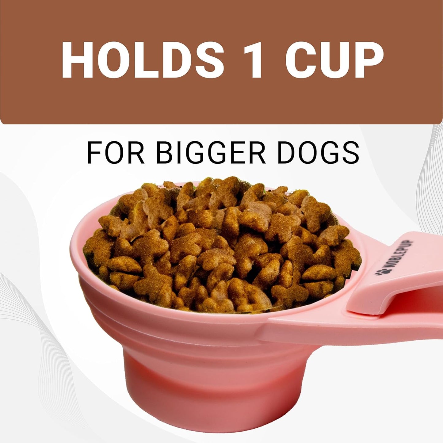 MeasureMate Pet Food Scoops with Bag Clip for Dog and Cat - 3-in-1 Multi-Function Collapsible Food Measuring Cup - 1 Cup Capacity, 8oz, Green - Dishwasher Safe