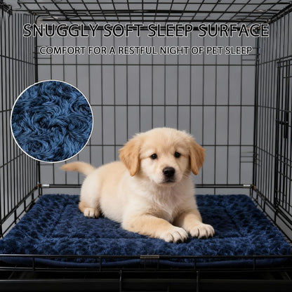 Dog Bed Mat, Reversible Crate Pad & Cute Dog Bed - Machine Washable Kennel Mat with Ultra Soft for Small Dogs (Cool/Warm), 24" x 18", Grey&Star