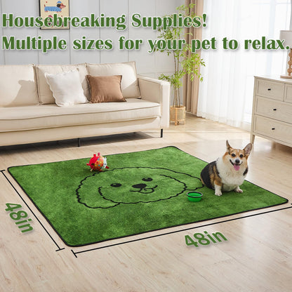 Qeils Reusable Puppy Pads, Washable Pee Pads for Dogs 2 Pack Durable Absorbent Leakproof Dog Training Pads for Home or Travel, Non-Slip Wee Wee Pads Potty Pads 18"x24"
