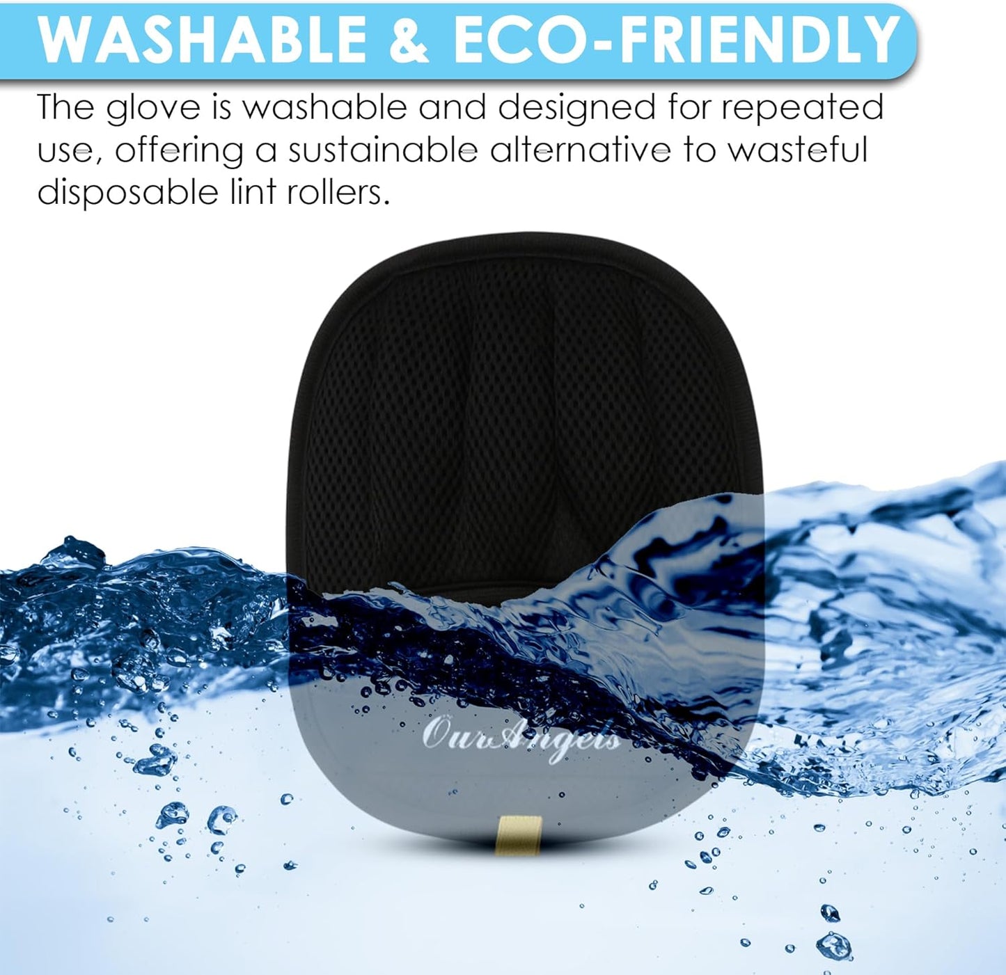 Pack of 2 Electrostatic Pet Hair Removal Gloves – 5 Finger Reusable Grooming Gloves for Dogs and Cats – Gentle Fur Remover for Furniture, Sofa, Car and Clothes