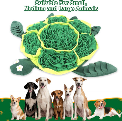 Snuffle Mat for Dogs - Interactive Puzzle Feeding Game for Stress Relief & Foraging Skills | Dog Toys to Keep Them Busy | Small/Medium/Large Dogs Turtle Design