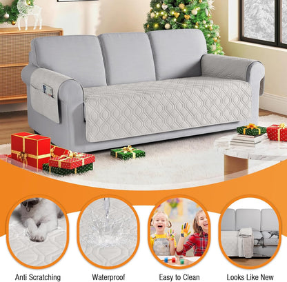 VANSOFY Couch Cover, Waterproof Sofa Covers Washable Slipcover Furniture Protector Couch Seat Covers Non-Slip Couch Cover for Dogs, Pets(Sofa, Dark Gray)