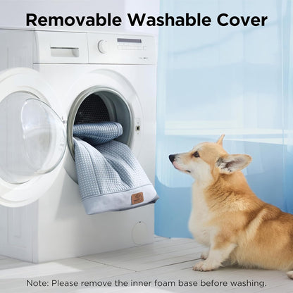 Bedsure Dog Beds Large Sized Dog - Comfy Flat Pet Beds with Removable Washable Cover, Orthopedic Egg Crate Foam Puppy Mat, Suitable for Pet Up to 65 lbs