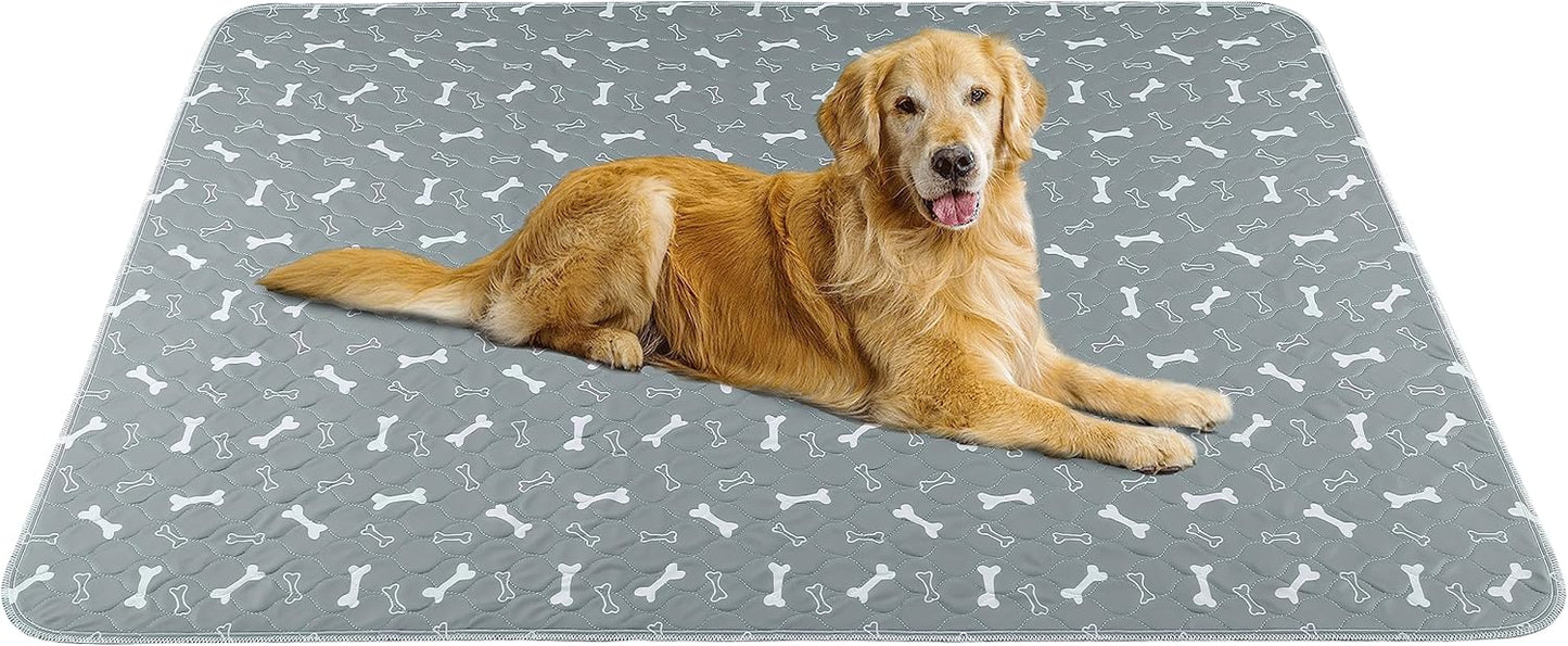 Washable Pee Pads for Dogs, 2Pack Reusable Puppy Pads, Fast Absorbent Dog Pee Pads for Crate Pet Training Pads, Waterproof Whelping Pads for Dogs Bed Mat Crate Indoor (Grey, 18x24)