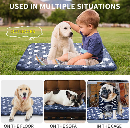 Dog Bed Mat – Soft & Comfortable Dog Kennel Pad for Crate – Durable Crate Bed & Mat for Dogs & Cats – Ideal for Crate, Kennel, and Home Use