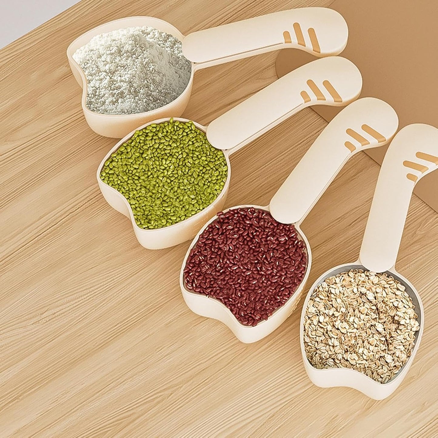 Pet Food Scoop - Pet Food Feeding Scoop - Dog Food Scoop - Rice Measuring Spoon With Bag Clip - Multifunctional Measuring Food Scoop For Pets Puppy Dogs Cats