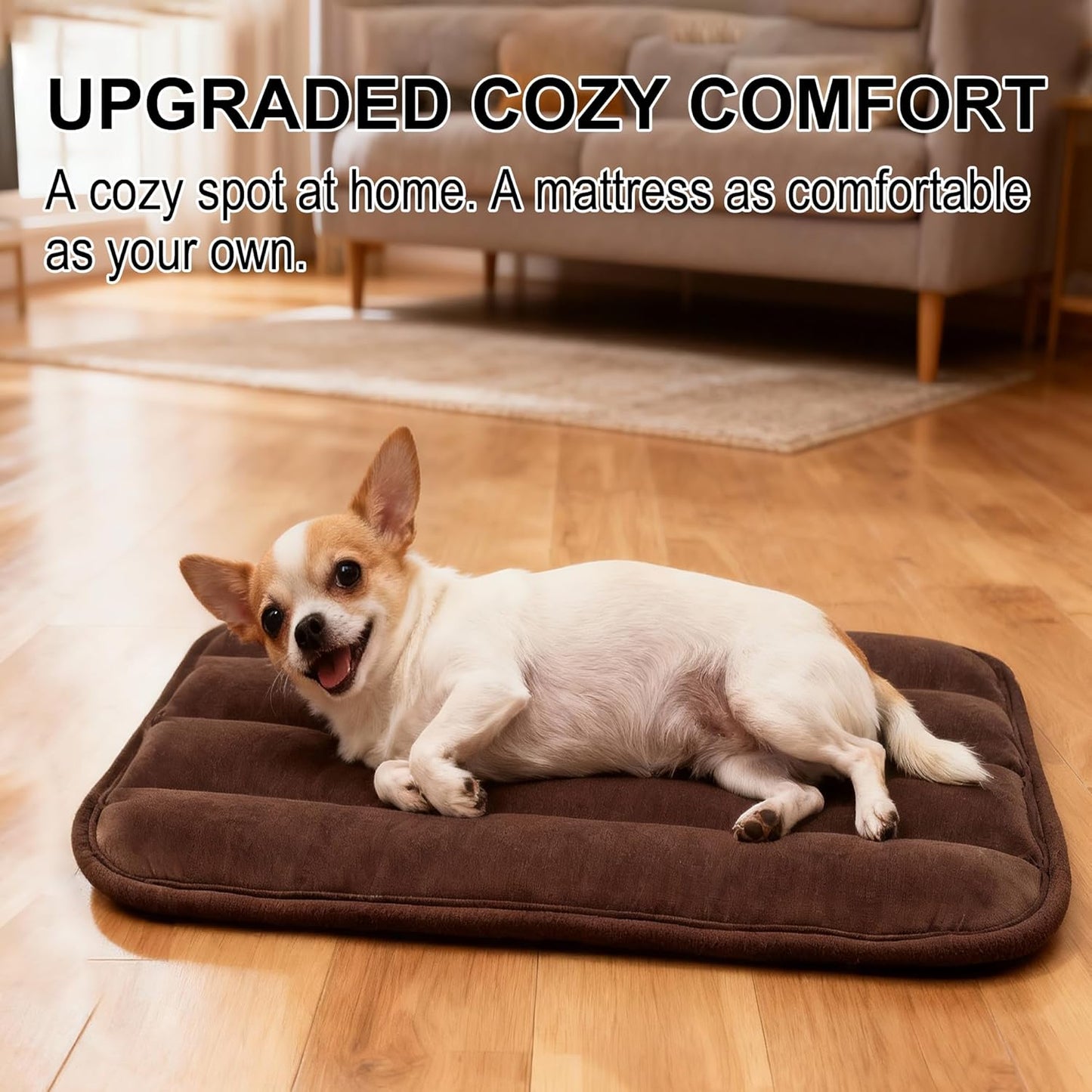 Dog Bed Mat – Soft & Comfortable Dog Kennel Pad for Crate – Durable Crate Bed & Mat for Dogs & Cats – Ideal for Crate, Kennel, and Home Use
