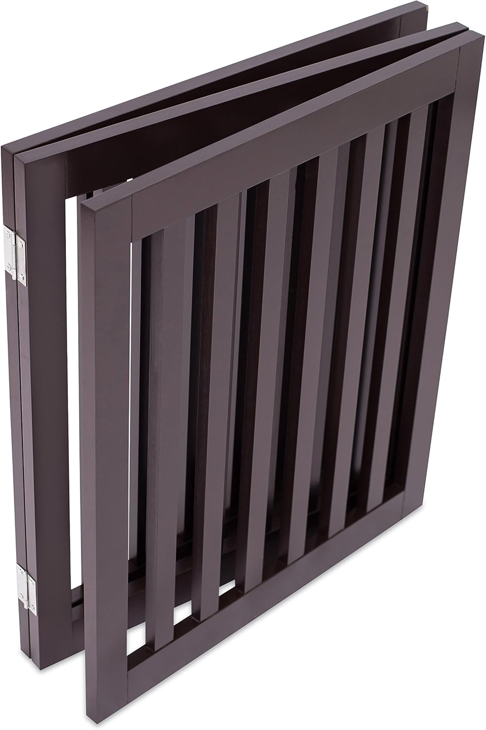 INTERNET'S BEST Dog Gate Indoor Freestanding Pet Barrier, Folding Wood Dog Fence, Extra Wide Doorway Puppy Gate, Indoor Animal Privacy Panel, Wooden Cat Fence - 4 Panel - 36", Espresso