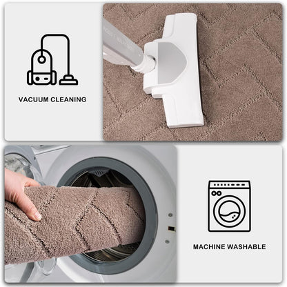 PURRUGS Dirt Trapping Door Mat 20" x 31.5", Non-Slip Machine Washable Entry Rug, Dog Doormat, Indoor Front Door Mat, Super Absorbent Entryway Rug for Muddy Shoes & Paws, Taupe