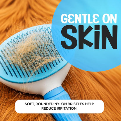 Golden Retriever Dog Brush - Double-Sided Grooming Tool for Shedding & Detangling | Gentle Deshedding & Dematting for Thick Coats | Premium Pet Brush for Long-Haired Dogs