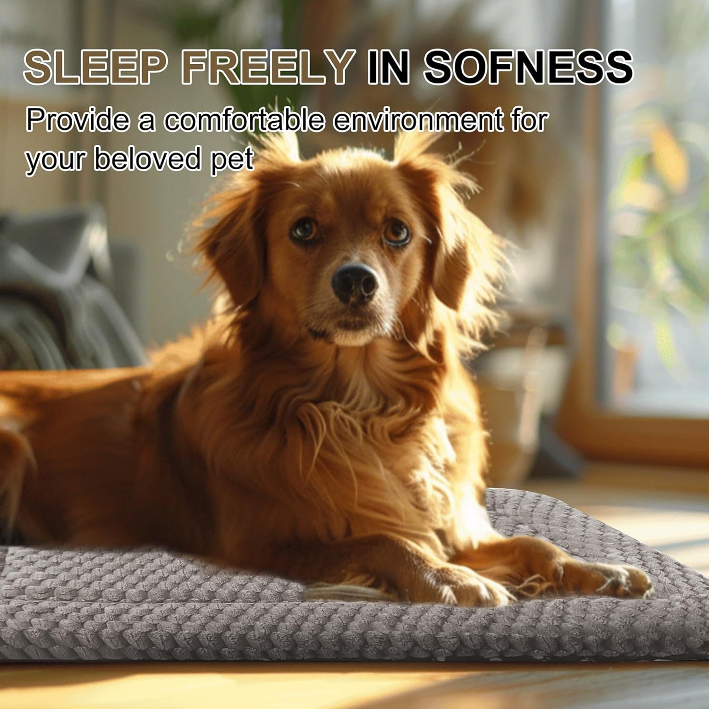 Dog Bed Mat – Soft & Comfortable Dog Kennel Pad for Crate – Durable Crate Bed & Mat for Dogs & Cats – Ideal for Crate, Kennel, and Home Use