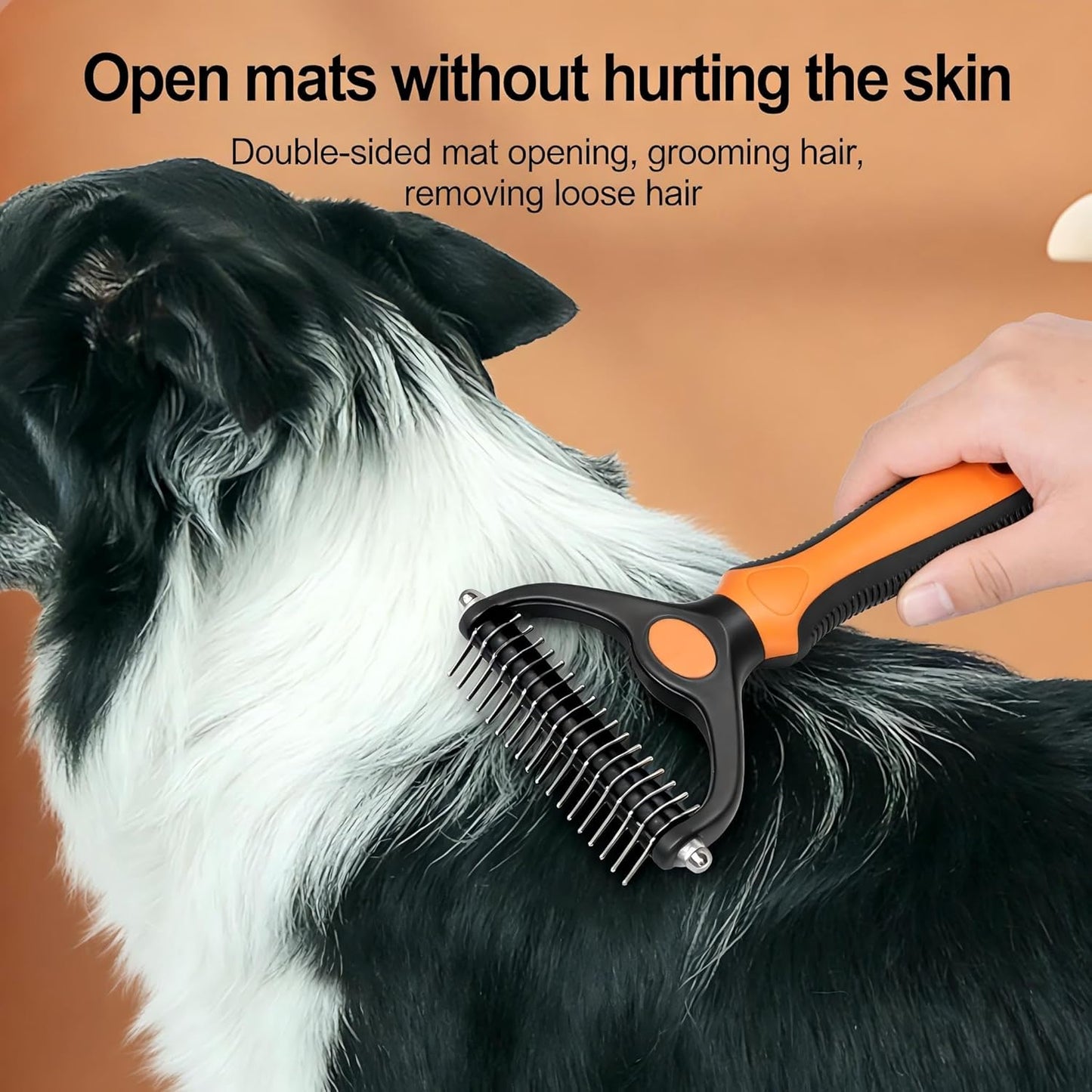 Self-Cleaning Slicker Brush for Dogs & Cats | Gently Removes Loose Undercoat, Mats & Tangles | Effective Pet Grooming Tool for Long & Short Haired Breeds