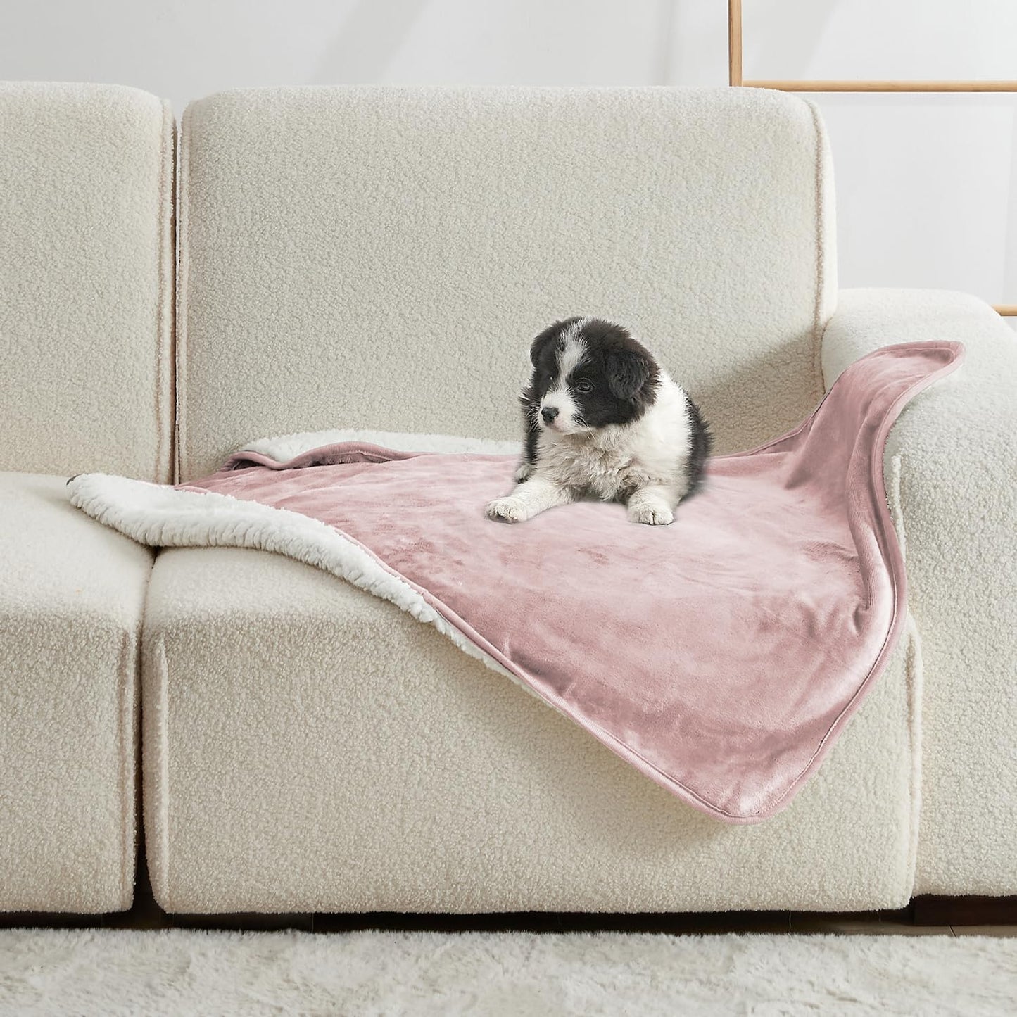 Waterproof Blanket for Bed Couch Sofa, Soft Liquid Pee Proof Pet Blanket for Dog Puppy Cat, Reversible Sherpa Fleece Furniture Protector (Dark Purple, 50x60 inches)
