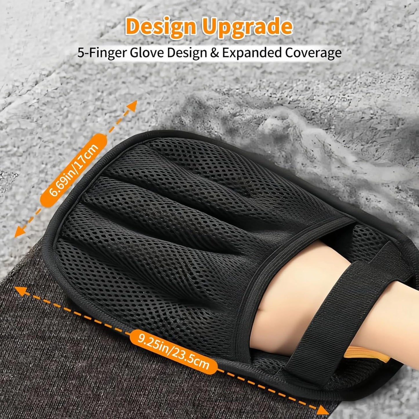 Pet Hair Remover Glove for Dogs & Cats – Reusable Electrostatic Lint Remover for Couch, Furniture, Carpet & Clothing, 5-Finger Design Pet Hair Removal Tool for Sofa, Car Seat & Bedding