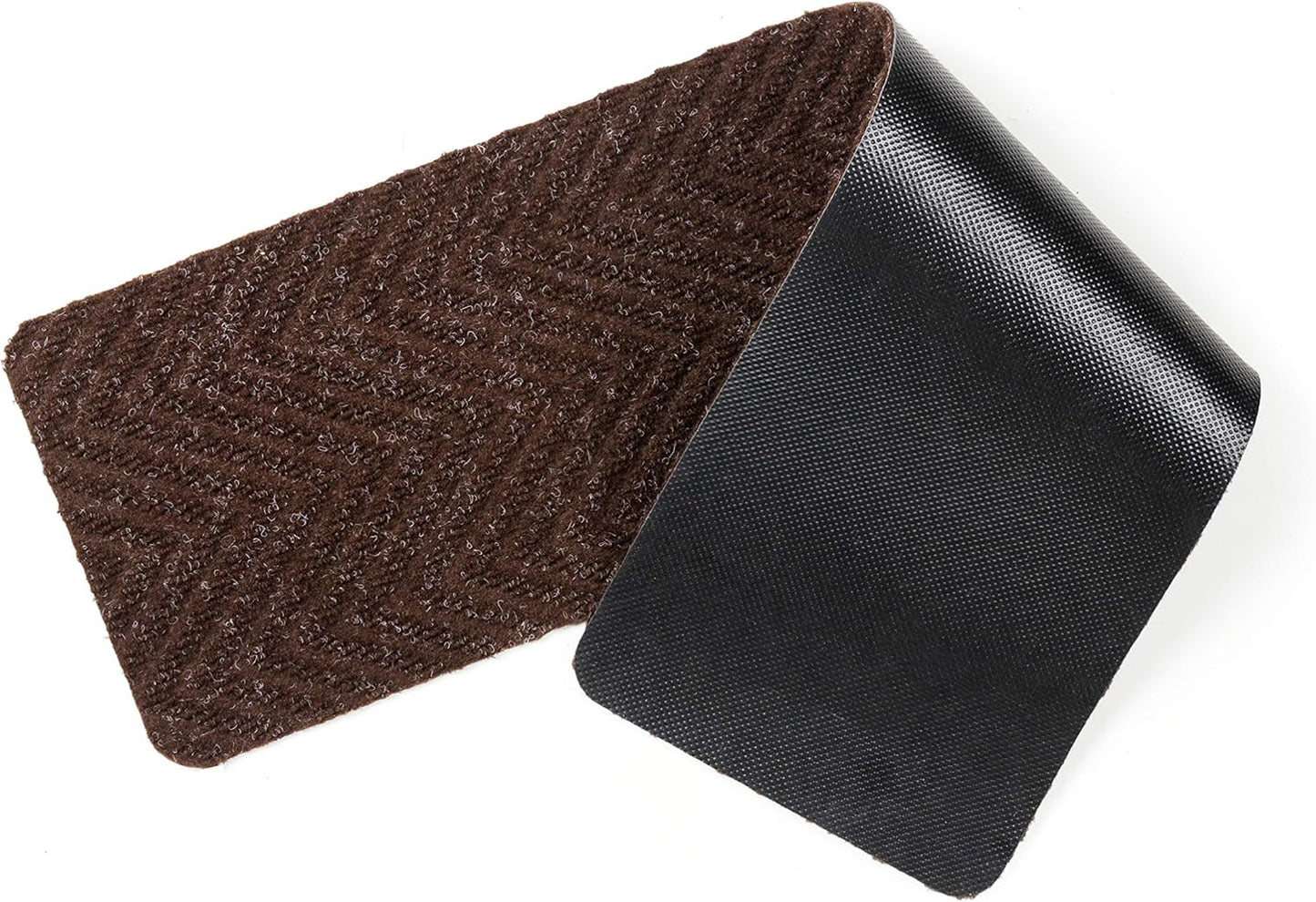 Indoor and Outdoor Carpet Stair Treads - 32" x 8" Non-Slip Stair Treads Carpet for Wooden Steps - Rubber Stair Tread Mats - Stair Rugs Anti Slip for Kids Elders and Dogs – Brown Set of 14