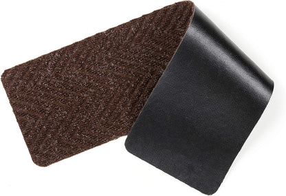 Indoor and Outdoor Carpet Stair Treads - 32" x 8" Non-Slip Stair Treads Carpet for Wooden Steps - Rubber Stair Tread Mats - Stair Rugs Anti Slip for Kids Elders and Dogs – Brown Set of 14