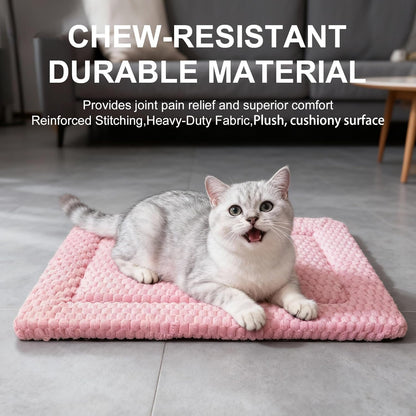 Dog Bed Mat, Reversible Crate Pad & Cute Dog Bed - Machine Washable Kennel Mat with Ultra Soft for Small Dogs (Cool/Warm), 24" x 18", Grey&Star