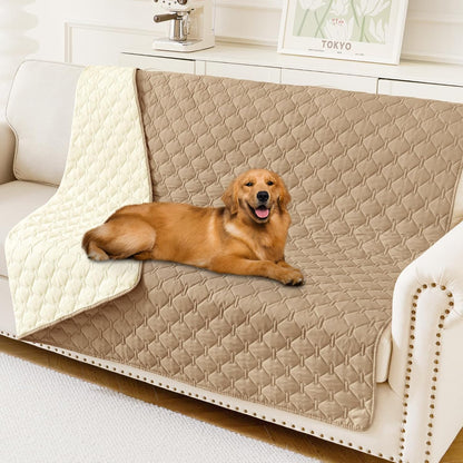 Smiry Waterproof Dog Bed Cover Blanket 30x70, Soft Reversible Pet Blanket, Washable Leakproof Cats Dogs Couch Cover for Sofa, Couch, Furniture, Grey/Dark Grey