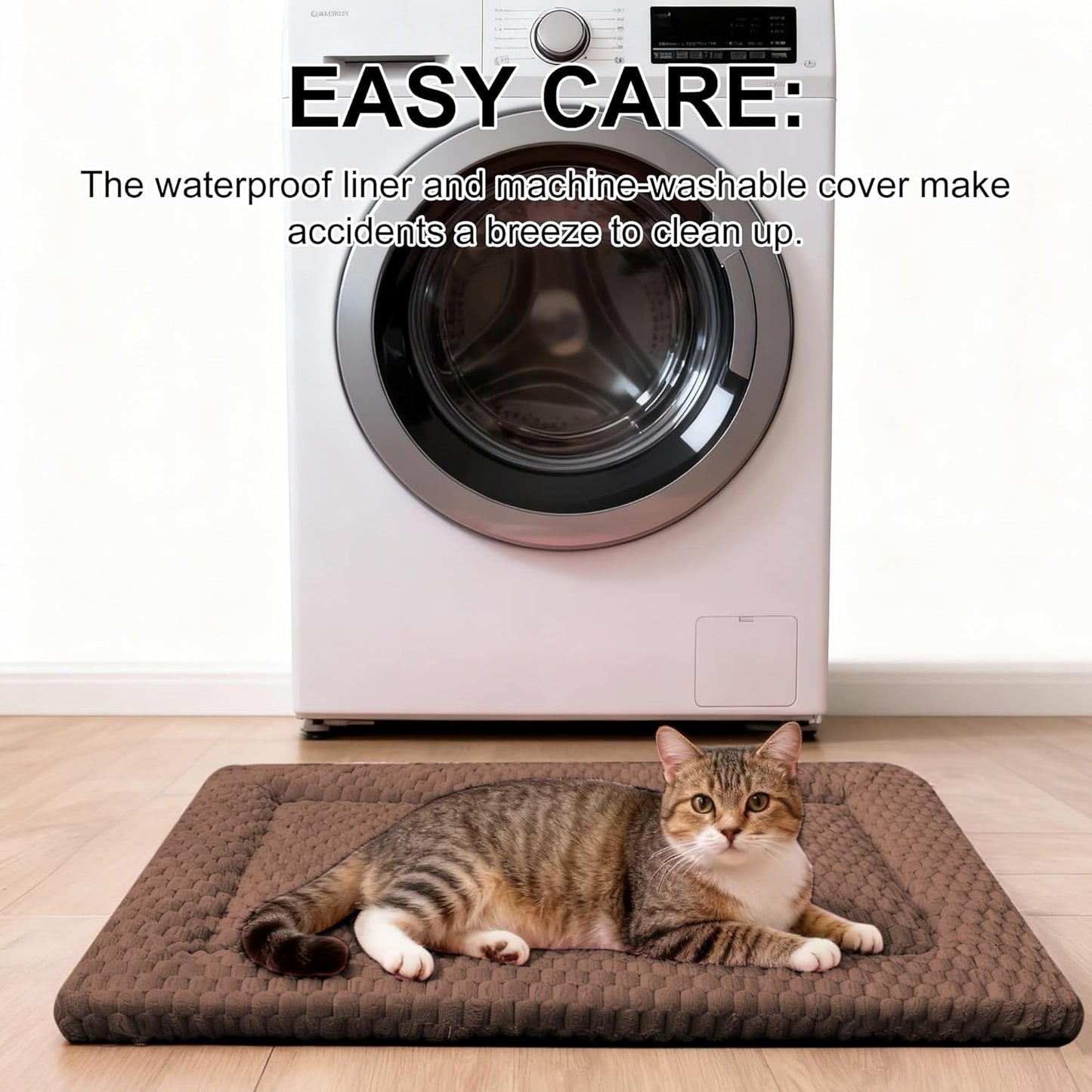 Dog Bed Mat, Reversible Crate Pad & Cute Dog Bed - Machine Washable Kennel Mat with Ultra Soft for Small Dogs (Cool/Warm), 24" x 18", Grey&Star