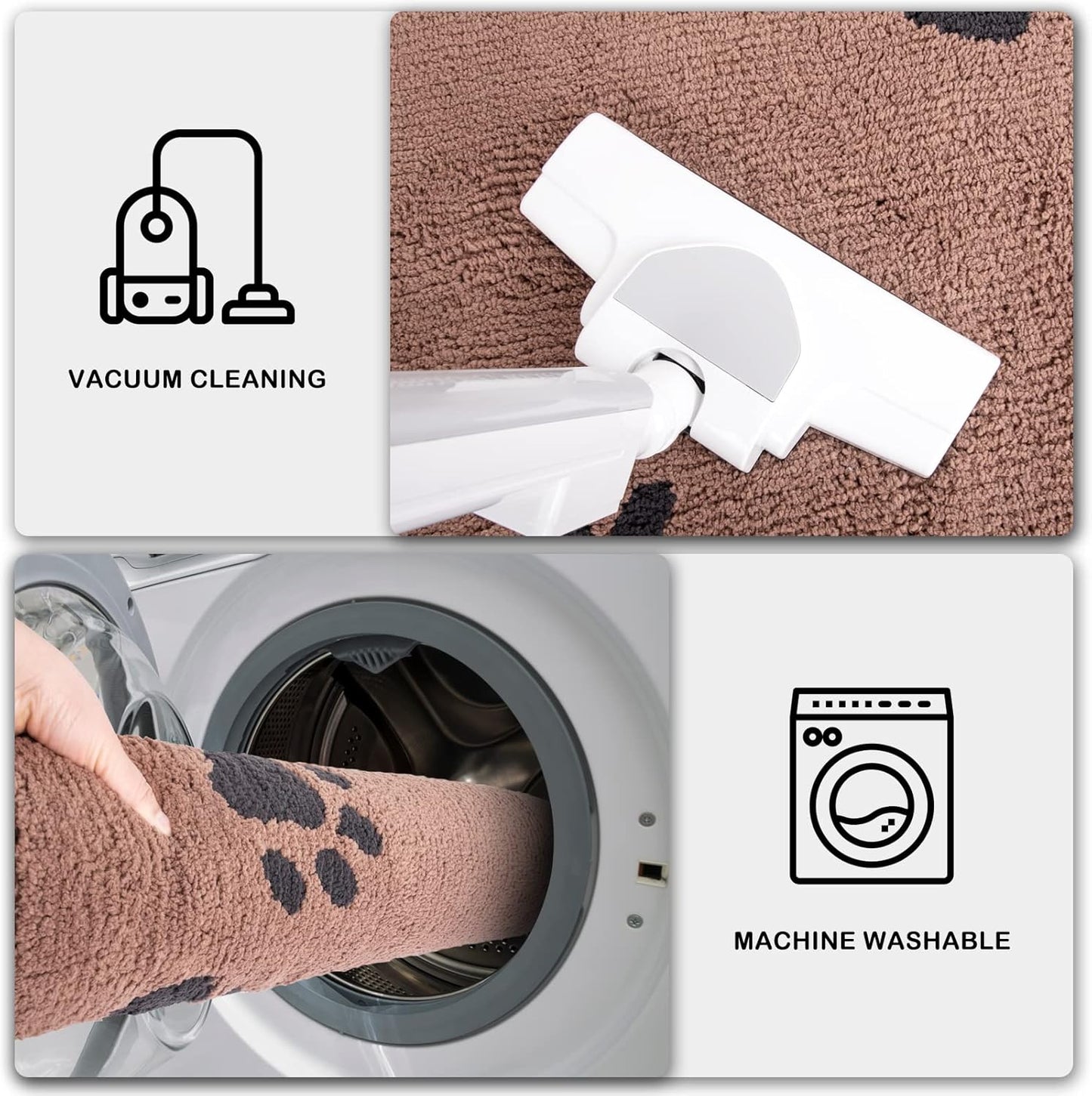 PURRUGS Dirt Trapping Door Mat 20" x 31.5", Non-Skid/Slip Machine Washable Microfiber Entrance Rug, Shoes Scraper, Dog Doormat, Super Absorbent Floor Mat for Muddy Wet Shoes and Paws, Grey