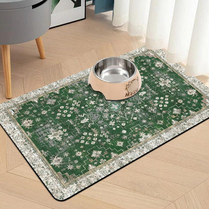 Pet Food Mats for Floor, Absorbent Dog Mat for Food and Water Dispenser Mat, Dog Food Mat Quick Dry Cat Food Mat Pet Supplies
