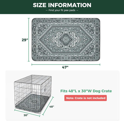 FXW Washable Pee Pads for Dogs, Puppy Pads with Super Absorbent, Specifically Designed for FXW Rollick/Homeplus 24inch 6 Panels Dog Playpen, 39" x 63" Rectangle, Khaki, 1 Pack