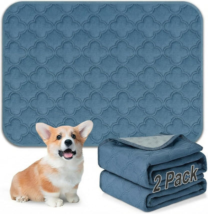FunFurry Washable Pee Pads for Dogs - 4 Pack Reusable Pee Pads，Waterproof Puppy Pads，Pet Training Pads，Super Absorbent with Dog Paw Shape Non-Slip Backing (Cream, 18" X 24" - 4 Pack)