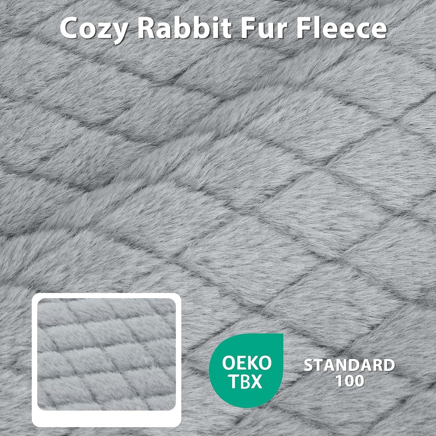 JOEJOY XL Dog Beds Large Sized Dog, Orthopedic Big Dogs Crate Bed with Washable Removable Cover, Extra Thick Egg-Crate Memory Foam Pet Beds up to 80 lbs, Grey, 41"x27"
