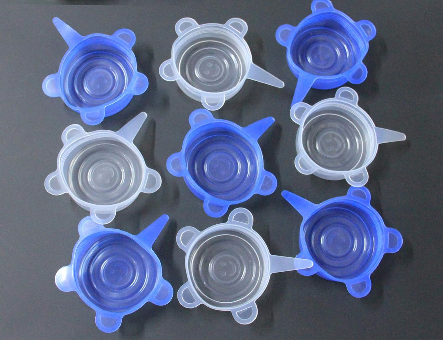 COMTIM Pet Food Can Lids, Silicone Stretch Can Lids Covers for Dog Cat Food, Reusable Expandable Universal Size Fit Most Cans and Jars, 6 Pack