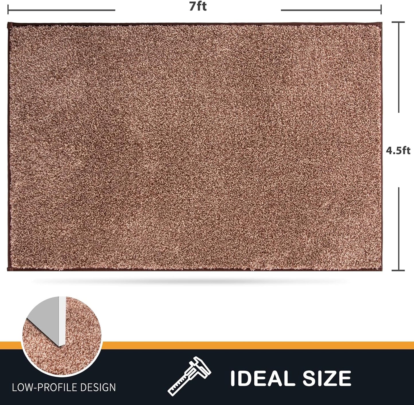 PURRUGS Dirt Trapping Door Mat 20" x 31.5", Non-Slip Machine Washable Entryway Rug, Dog Doormat, Indoor Front Door Mat, Super Absorbent Entry Rug for Muddy Shoes & Paws, Bluish Grey-Black