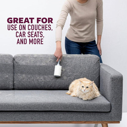 Scotch-Brite Pet Hair Pickup Extra Sticky Lint Roller, Designed for Removing Fur + Fluff on Couches, Clothes, Dog and Cat Beds, & More, 2 Pack, 140 Easy - Tear Adhesive Sheets Total