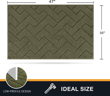 PURRUGS Dirt Trapping Door Mat 20" x 31.5", Non-Slip Machine Washable Entry Rug, Dog Doormat, Indoor Front Door Mat, Super Absorbent Entryway Rug for Muddy Shoes & Paws, Taupe