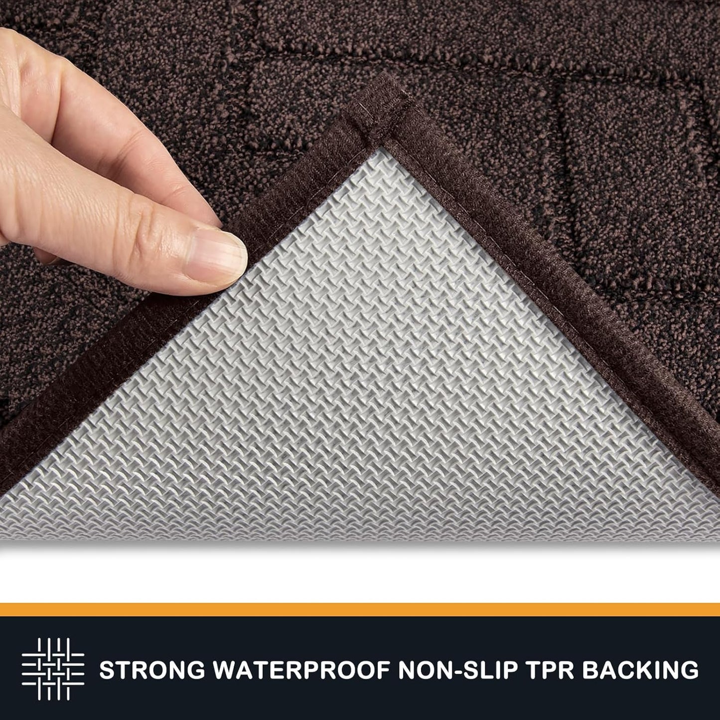 PURRUGS Dirt Trapping Door Mat 20" x 31.5", Non-Slip Machine Washable Entry Rug, Dog Doormat, Indoor Front Door Mat, Super Absorbent Entryway Rug for Muddy Shoes & Paws, Taupe