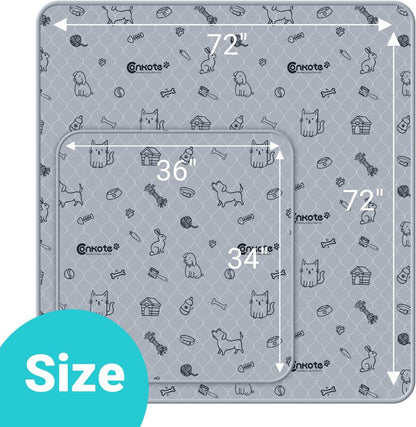 Conkote Reusable Pee Pads for Dogs Extra Large 60" x 48" Puppy Playpen Mat, Washable Pee Pads Heavy Absorbency Waterproof Dog Training Pads Non-Slip for Housebreaking, Whelping, Potty, Crate
