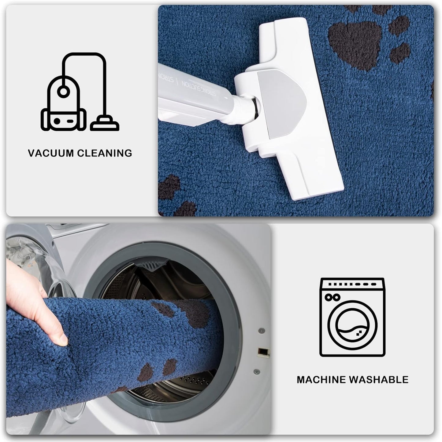 PURRUGS Dirt Trapping Door Mat 20" x 31.5", Non-Skid/Slip Machine Washable Microfiber Entrance Rug, Shoes Scraper, Dog Doormat, Super Absorbent Floor Mat for Muddy Wet Shoes and Paws, Grey