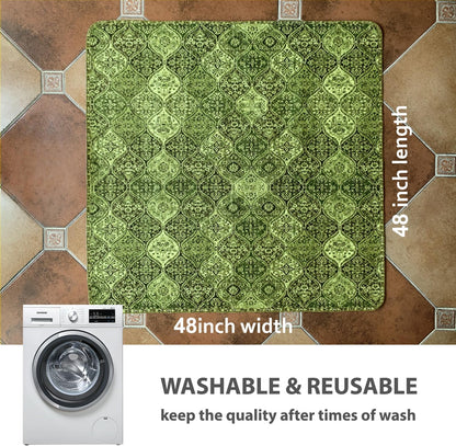 nunubaby Washable Pee Pads for Dogs, Stylish, Non-Slip and Leak-Proof Pee Pads. Reusable Potty Pads for Dogs for Crates and Floors.(Beige/Multi, 24" x48" )