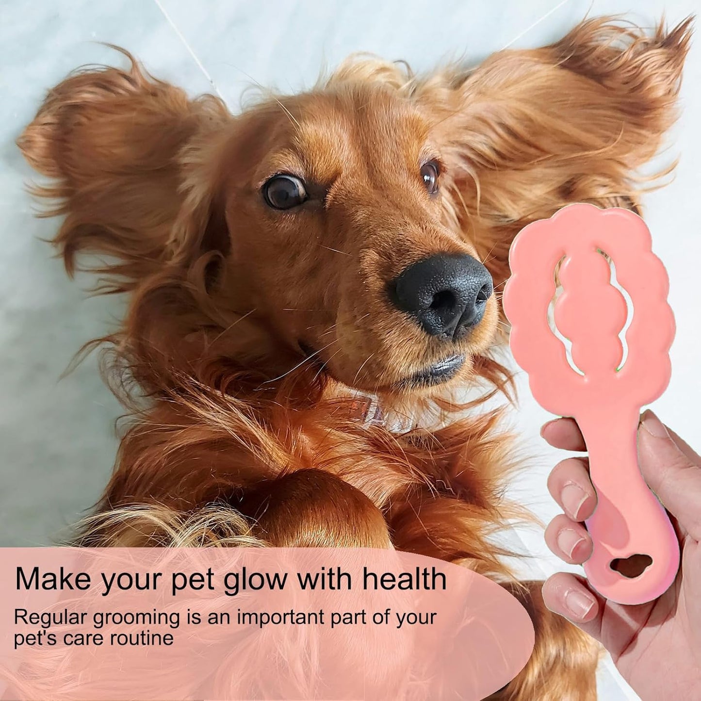 Cloud Shape Small Dog Grooming Brush - Soft Pin Brush for Gentle Detangling & Massage Puppy Hair Comb for Maltese, Shih Tzus, Yorkies, and Puppies, Pink