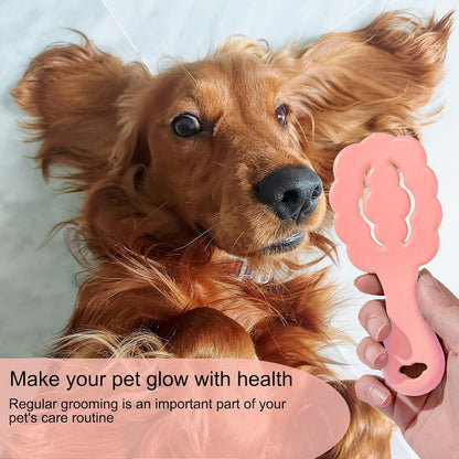 Cloud Shape Small Dog Grooming Brush - Soft Pin Brush for Gentle Detangling & Massage Puppy Hair Comb for Maltese, Shih Tzus, Yorkies, and Puppies, Pink