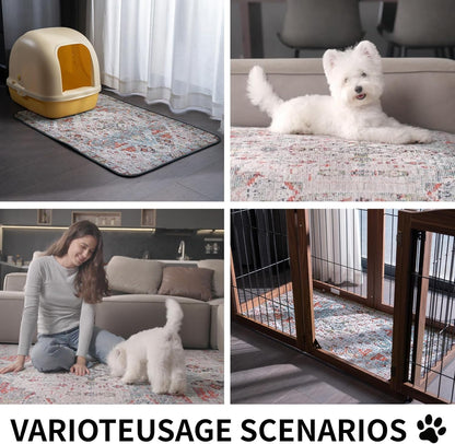 Washable Pee Pads for Dogs, Reusable Puppy Potty Training Pads, Ultra-Absorbent Thick Waterproof Leak-Proof Non-Slip Pads & Mat for Crate, Playpen, Floor, Whelping & Housebreaking , 2 Pack 18"x24"