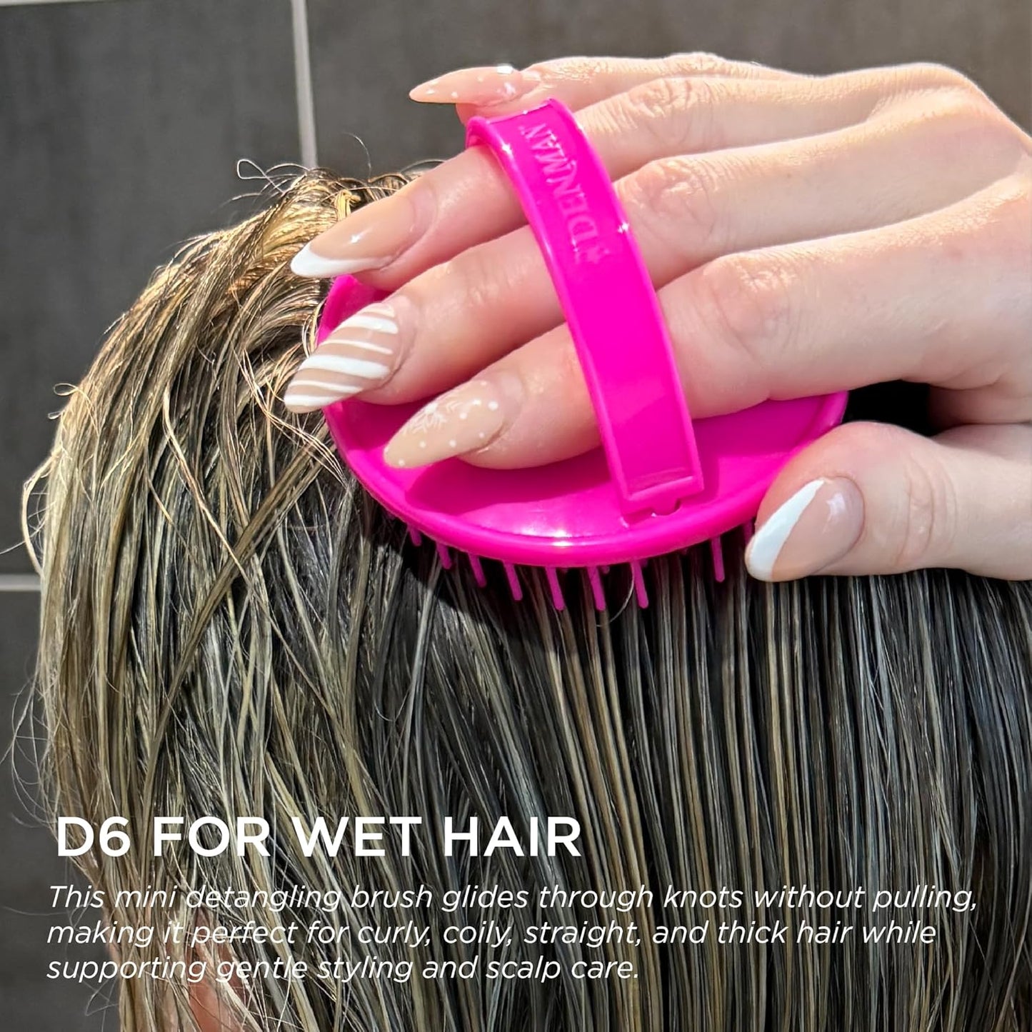 Denman Detangle Hair Brush for Curly Hair & Scalp Massager D6 - Hair Straightening Brush