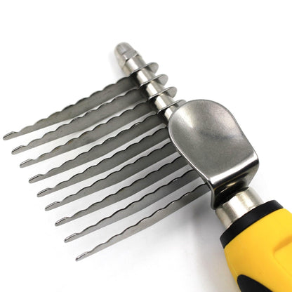 Pet Republique Dematting Tool for Dogs – Matt Splitters for Dogs, Cats, Rabbits, Long Haired Breed Pets – Effective Mat Remover, De-Matting Comb, or Dematter - Rake Super-Sharp Teeth Design