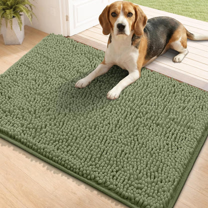 Bcoimo Super Absorbent Dog Door Mat, 30"*20" Anti Slip Mat for Muddy Paws, Pet Rugs for Dirty Paws Washable that Absorbs Moisture and Dirt, for Dog Cage and Pet Resting Carpet