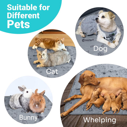 Conkote Reusable Pee Pads for Dogs Extra Large 60" x 48" Puppy Playpen Mat, Washable Pee Pads Heavy Absorbency Waterproof Dog Training Pads Non-Slip for Housebreaking, Whelping, Potty, Crate